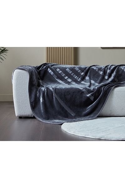 Doqu Home Gray Double Embos Blanket Perlina