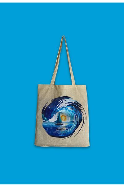 rakkun shop لوحة ماوس مدعمة للمعصم مطبوعة من Starry Nights + كوب كوب + حقيبة قماش