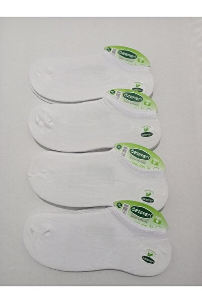 Özeren UNİSEX BAMBU SİNİKIRS YIKANMIŞ DİKİŞSİZ  GÖRÜNMEZ ÇORAP 4'LÜ