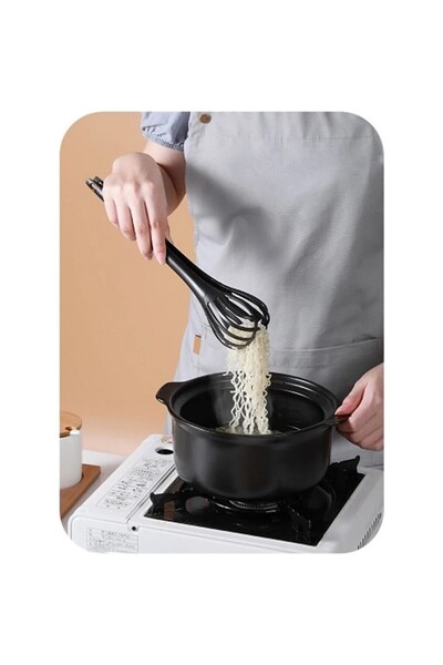 MorPort Practical 2 Function Magic Beater Egg Sauce Cream Beater and Pasta Tongs