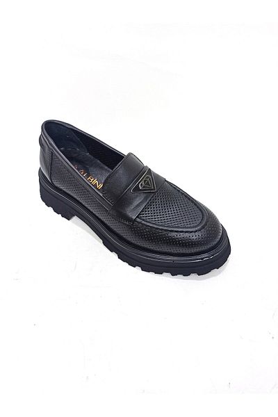 ALBİNİ PANTOF DE DAMA PIELE NEGRA