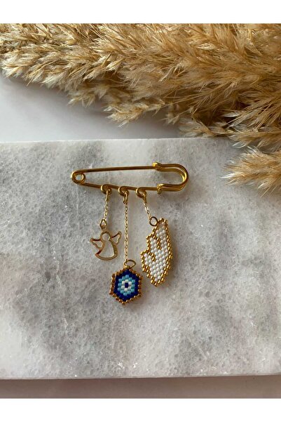 SEARD Miyuki Boncuk El Yapımı Melek Nazar Boncuğu ve Melek Kanadı Iskoç Iğnes...