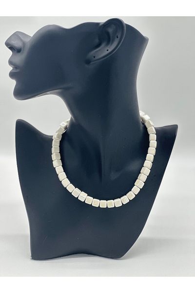 Hobimos Ceramic Women's Cube Necklace