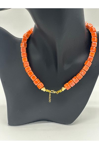 Hobimos Ceramic Women's Cube Necklace