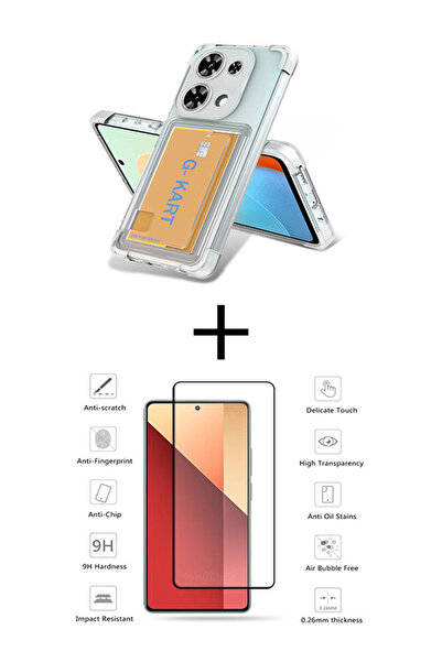 Nezih Case Xiaomi Redmi Note 13 Pro 4G Uyumlu Airbag Tasarımlı Şeffaf Kartlık...