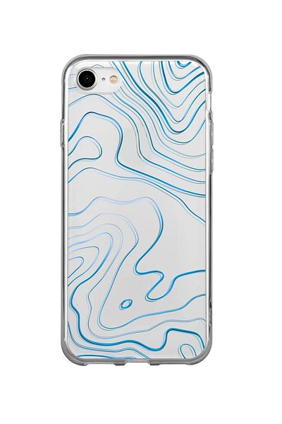 butikcase حافظة هاتف آيفون 7 بلو لاين أبراكت شفافة