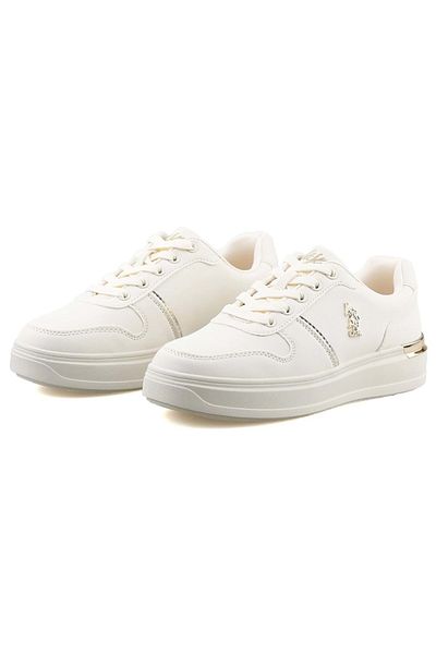 U.S. Polo Assn. قاعدة. بولو أسن. حذاء رياضي للجنسين من Alka - حذاء رياضي بيج