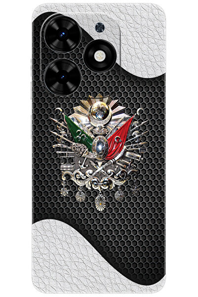 TECNO Spark GO 2024 (BG6) Uyumlu Kılıf Desen Baskılı Silikon Osmanlı Tuğra Ta...
