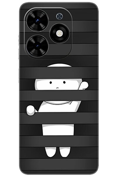 TECNO Spark GO 2024 (BG6) Uyumlu Kılıf Desen Baskılı Silikon Saklanan Karakter STK:665 CP-NO2lfzd