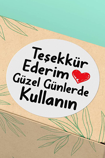 Basic Sense Thank You Sticker Teşekkür Ederim Güzel Günlerde Kullanın Etiketi...