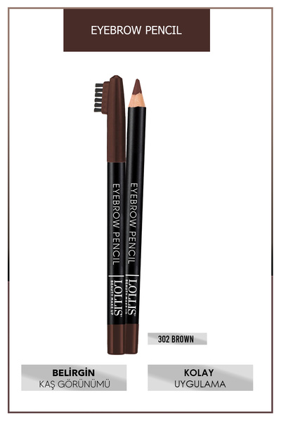 Lollis Eyebrow Pencil 302 Brown / Kaş Kalemi 302 Kahverengi