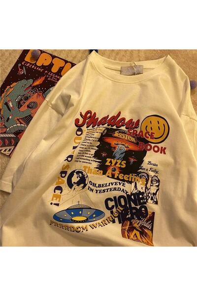 donamod Ecru Shadow Space Book (unisex) majica-favorim50ton