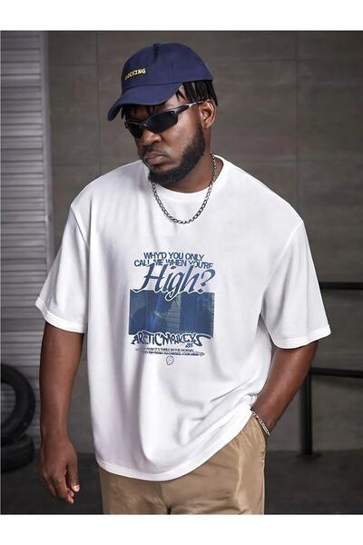 donamod Tricou oversize alb negru Dark Arctic Monkeys