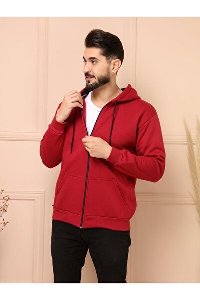 ANSECO STUDİO Червона куртка унісекс на блискавці з товстої тканини