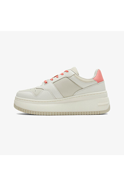 Tommy Hilfiger Damen Kadın Krem Sneaker