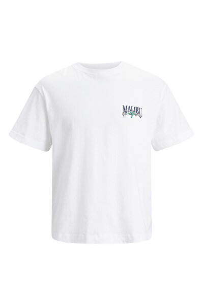 Jack & Jones Baskılı Bisiklet Yaka Tişört- Palma