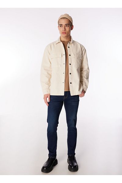 Lee Cooper Regular Fit Ecru Men's Jacket 242 LCM231001 KARELA ECRU