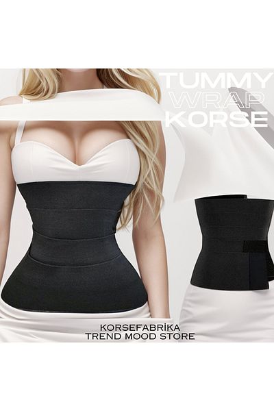 korsefabrika trend mood store TUMMY WRAP HUMMY WATCH LOOK WRAPPED 4 M LENGTH 10 CM HEIGHT Gathering SLIMMING CORSET