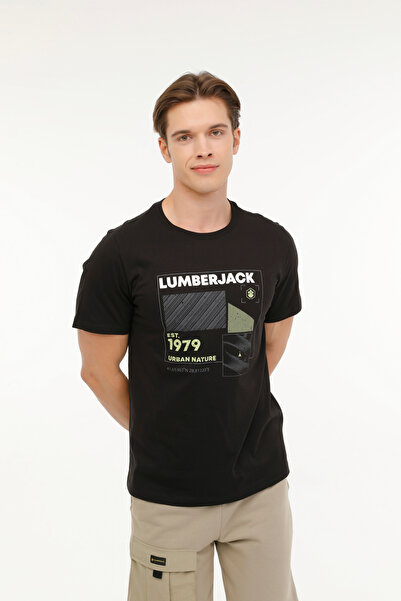lumberjack ML JERRY 11URB1015 4FX Siyah Erkek Kısa Kol T-Shirt