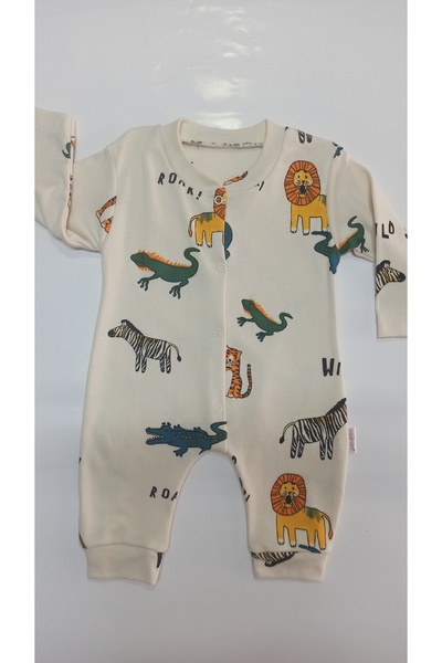 Nayinom Desenli %100 pamuklu bebek tulumu