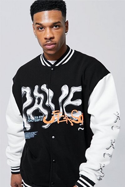 NEWLAKER سترة Bomber College ذات حجم كبير للجنسين ذات إصدار محدود