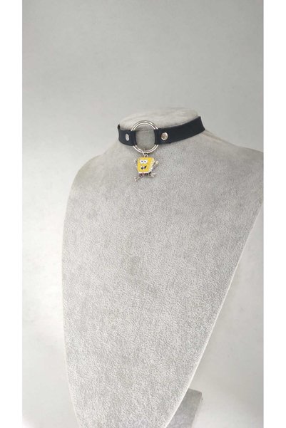 Fugusugu Sunger Choker Necklace Yellow - Black
