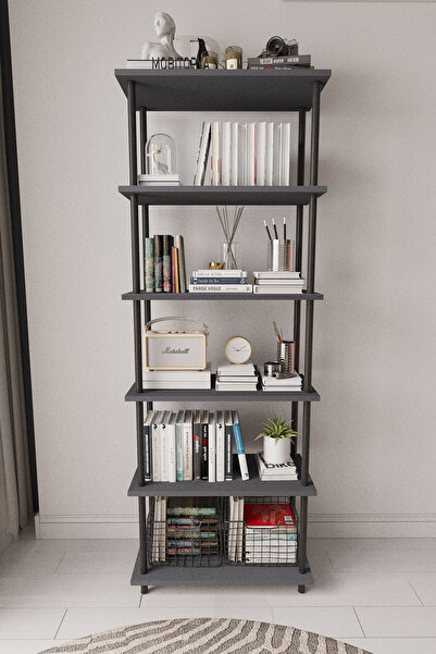 Mobitopya Çevir Kur 65 Cm Antrasit Kitaplık