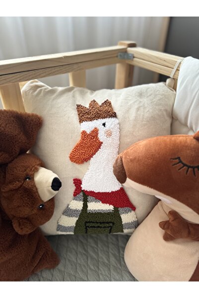 Tk وسادة غرفة من الكتان - غطاء وسادة للأطفال والرضع مقاس 40x40