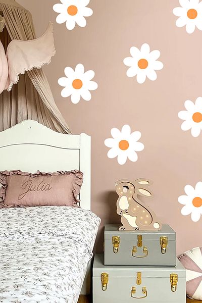 TUGİBU 16 Pieces Floral Daisy Duar Sticker Set - Giant Size
