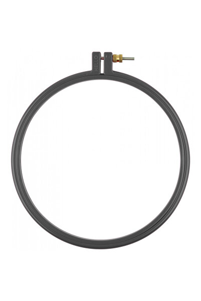 Hello طوق تطريز بلاستيك لولبي 24 سم رمادي