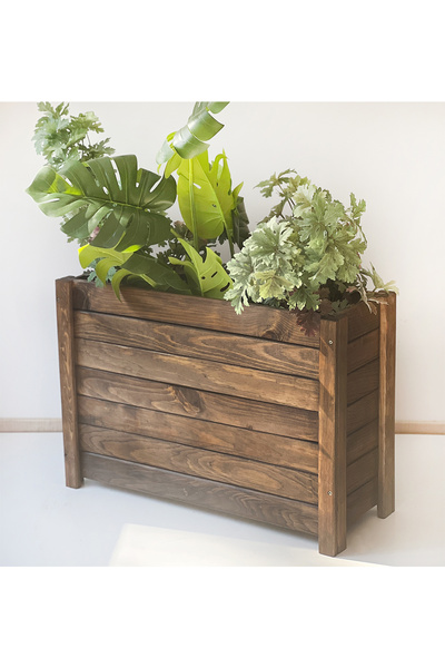 Weblonya Ahşap Saksı Büyük Boy Saksı Çiçeklik Bahçe Saksılık 2057
