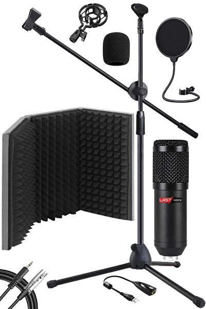 Lastvoice Pack Set-1 Bm800 Mikrofon Stand Yalıtım Paneli Filtre Ses Kartı