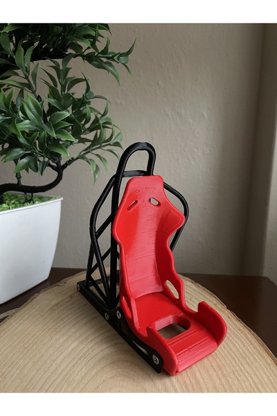 Genel Markalar Yarış Koltuğu Kırmızı Telefon Tutucu Stand Dekor
