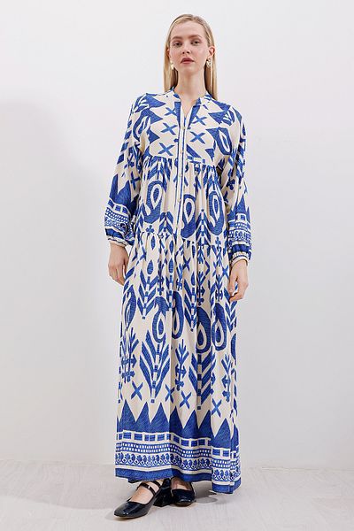 Bigdart 2423 Authentic Patterned Dress - A.SAKS