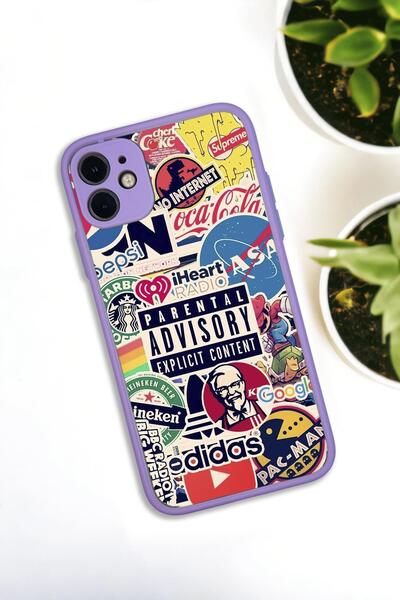 mooodcase iPhone 11 Uyumlu Parental Desenli Buzlu Şeffaf Lüx Telefon Kılıfı