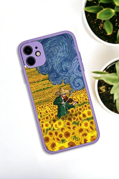 mooodcase iPhone 11 Uyumlu Sarı Çiçekler Desenli Buzlu Şeffaf Lüx Telefon Kılıfı