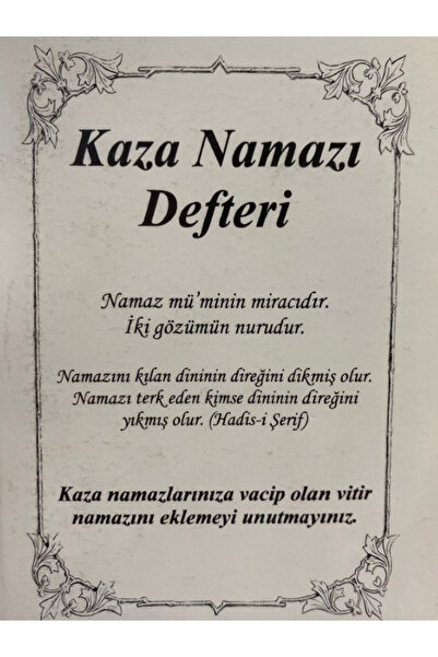 Genel Markalar kaza namazı defteri