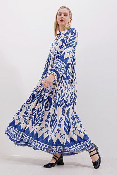 Bigdart 2423 Authentic Patterned Dress - A.SAKS
