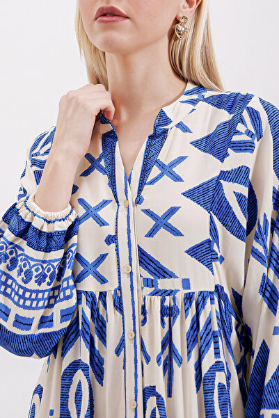 Bigdart 2423 Autentické vzorované šaty - A.SAKS