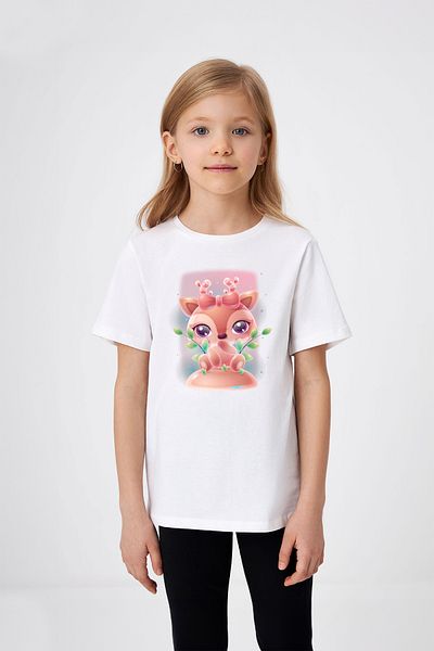 ADABEBEK Tricou pentru fetiță cu imprimeu Little Gazelle