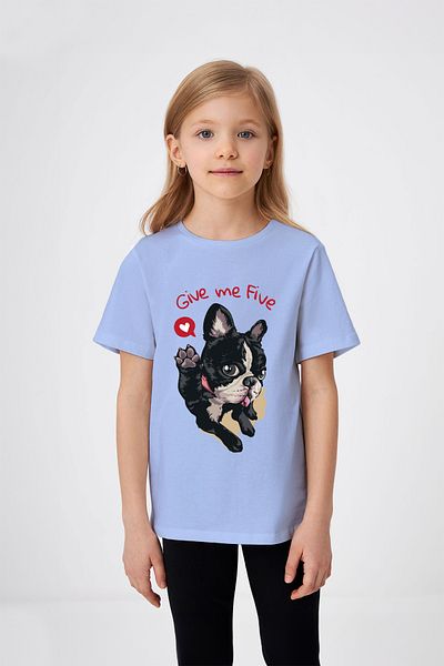 ADABEBEK Give Me Five Written Puppy Tricou pentru fetiță cu detalii