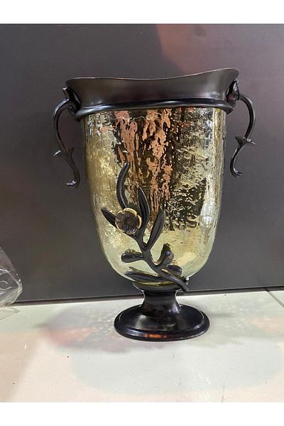 Vitale 28 cm Large Size Diya Flower Patterned Decorative Vase