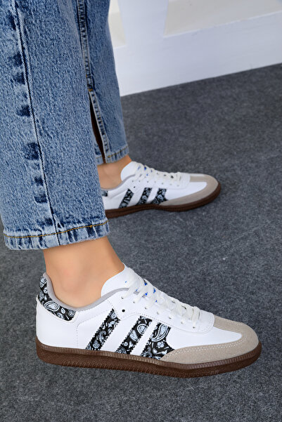 SOHO Λευκό-Μαύρο Unisex Sneaker 18952