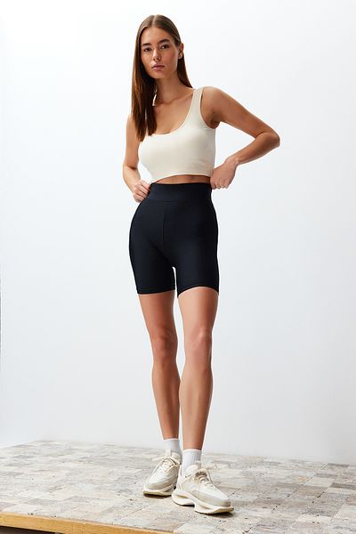 Trendyol Collection Stone Seamless/Nahtlos unterstützter/formender gestrickter Sport-BH TWOAW23SS00019