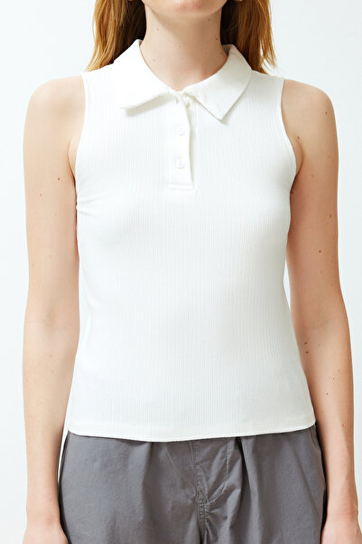 Trendyol Collection Ecru pletená halenka TWOSS24BZ00100