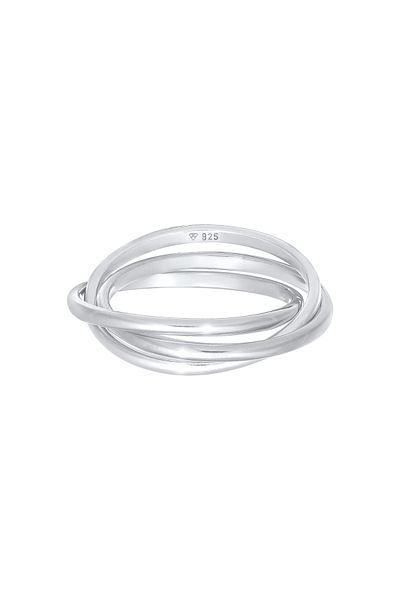 ELLI Trini Basic 925 Silberring Wickelring Trio
