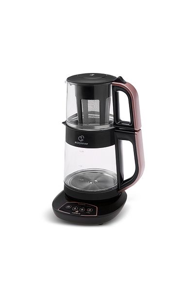 Karaca Caysever Sprechende Maschine, Stahl, Rosegold Teebereiter, Teekanne, Wasserkocher, Teekocher, W
