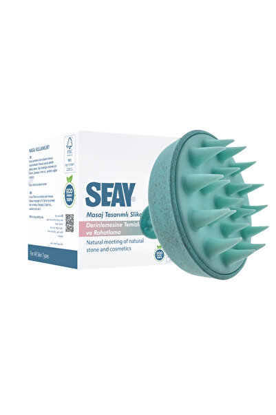 Seay Saç Bakım Fırçası, Saç Derisine Masaj Yapan Şampuan Tarağı, Duş Fırçası Slikon Saç Masaj Tarağı