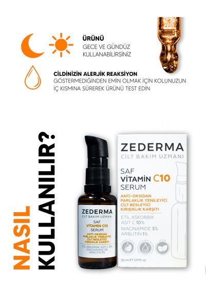 ZEDERMA Pure Vitamin C10 Serum & Brightness Renewal & Skin Nourishing & Anti-Wrinkle & Anti-oxidant