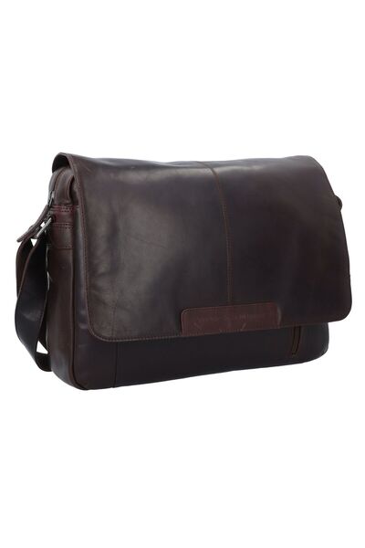 The Chesterfield Brand Richard Messenger 40 cm Leder Wax Pull Up Face Computer Fach